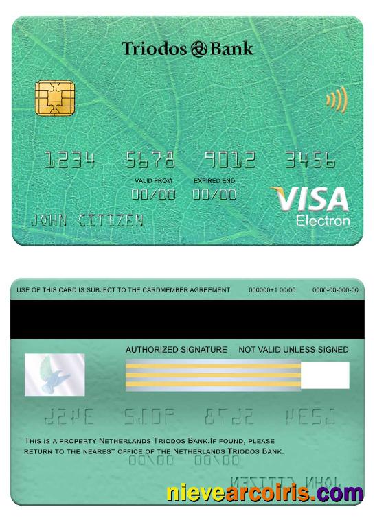 Netherlands Triodos Bank visa electron card